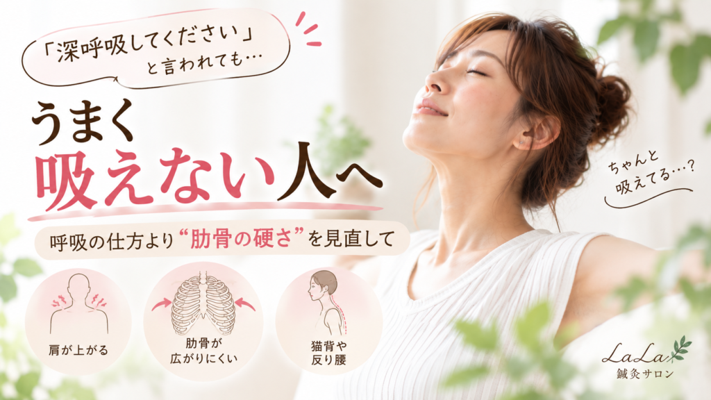 深呼吸が苦しい人は、呼吸の仕方より“肋骨の硬さ”を見直して|浦和の鍼灸師が解説
