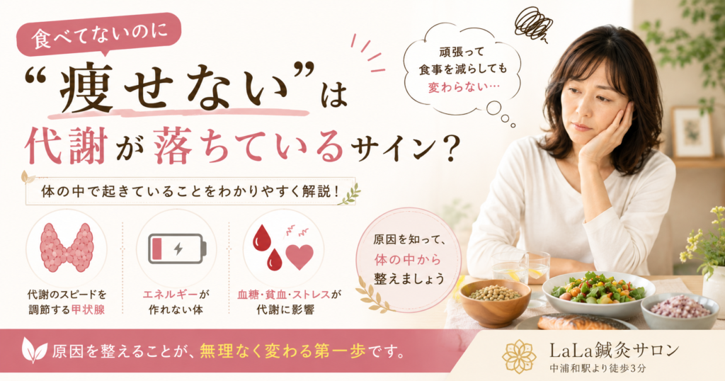「食べてないのに痩せない」は代謝が落ちているサイン?|さいたま市の鍼灸師が解説